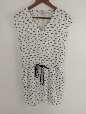Numph V-Neck Drawstring Mini Dress Size 34